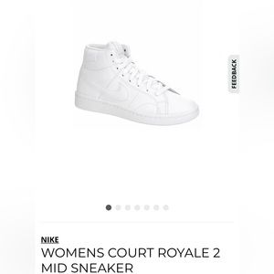 WOMENS COURT ROYALE 2 size 7 but fits a 7.5. Worn once.